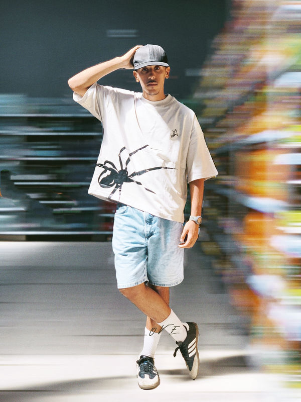 spider t-shirt Beige